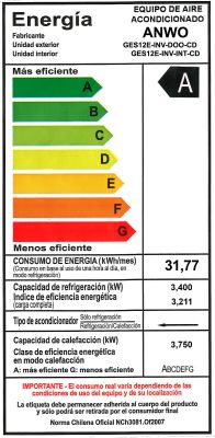 EAA. MURO FRIO/CALOR 12000 BTUH INVERTER NEW COOL DESIGN